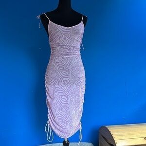 Sheer dress Kendall and Kylie zebra print Swim‎ cover up  edgy fun beach pool L